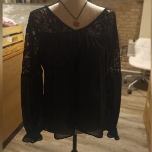 Black Lace Women's Top